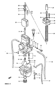 RM80 Carburetor assy