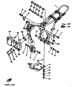 XT350 Frame comp