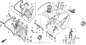 CR250R Топливный бак