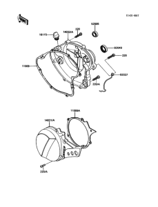 KDX80 Крышки двигателя