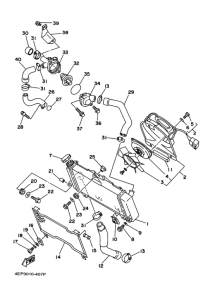 TDM850 Патрубок системы охлаждения
