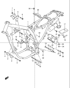 DR650 Frame comp