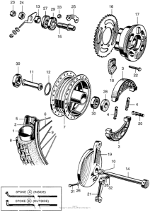 CA100 Переднее колесо