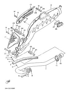 XT500 Выхлопная система
