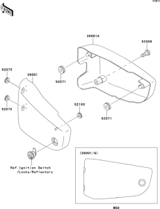 VN1500 Боковые обтекатели