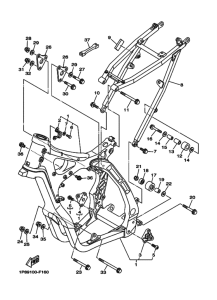 YZ250 YZ250W1 Frame comp