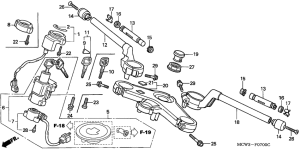 VFR800 (ABS) Handle pipe / top bridge