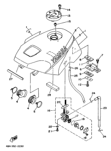 TZR80RR Топливный бак