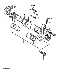 RGV250 Передний суппорт