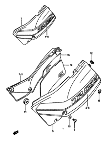 DR650 Обтекатель задний