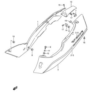 RF600 Обтекатель задний
