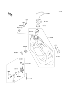 KX125 Топливный бак