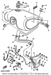 XV1100D Топливный бак
