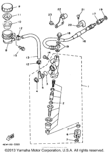 YZ125E Задний торм цилиндр
