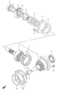 VL1500 Secondary drive gear