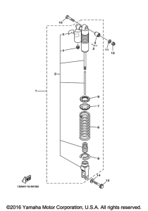 YZ85H Задняя подвеска