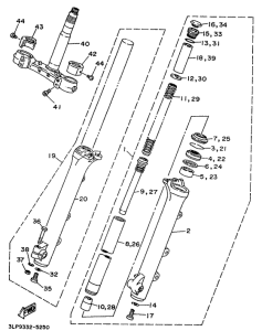 XV1100 Передняя вилка