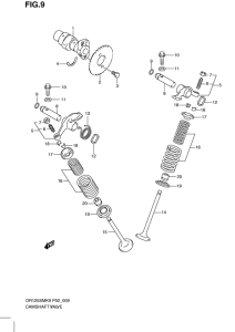 DR125 Распредвал -клапана