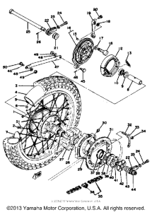 XT500E_205 - 1978 Переднее колесо