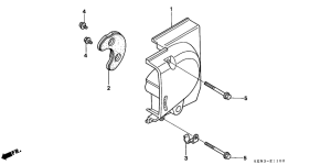 CMX250C Левая задняя крышка картера