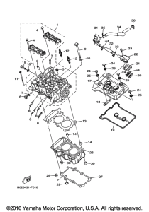 YZFR3GL Головка цилиндров