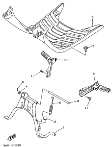 CW50 Stand. footrest