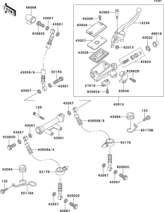ZR750 Главный тормозной цилиндр