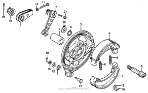 CB400 Задний тормоз
