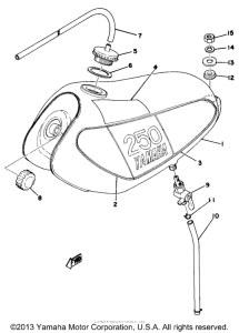 MX250B Топливный бак