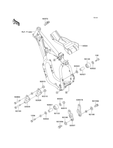 KX500 Рама ,крепежные детали