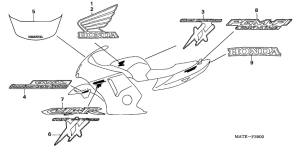CBR1100XX Stripe / mark