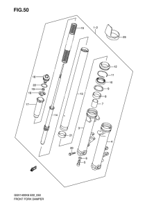 GSX1400 Демпфер передней вилки
