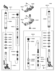 ZR1000 フロントフォーク