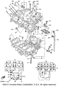 FZR600RFC Картер двигателя