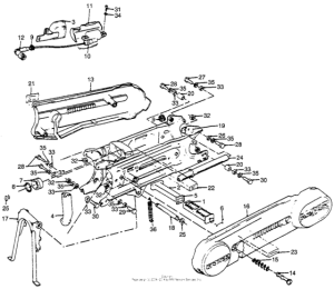 PA50 Swingarm + main stand