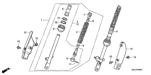CRF50F Передние аммортизаторы