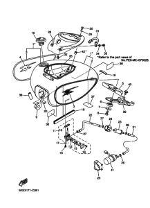 XVS1100A XVS11AS Tank fuel