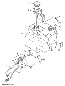 YA50R Топливный бак