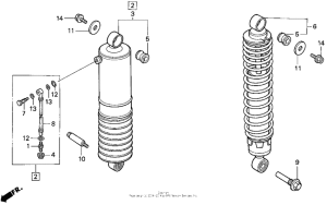 GL1500I Задние амортизаторы