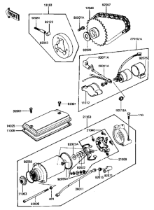 KZ440 Starter motor / starter clutch