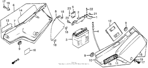 XL350R Side cover + battery