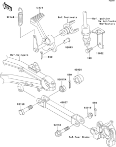 ZR1200 Педаль тормоза