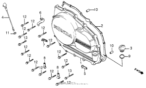 VF1100C Крышка картера правая