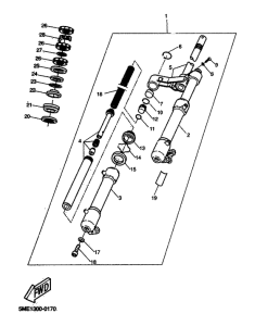 YQ100 Передняя вилка