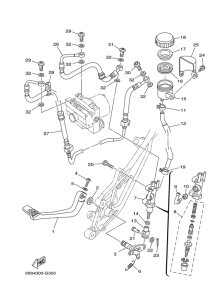 TDM900A Задний торм цилиндр