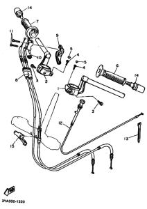 FJ1200 FJ1200B Рулевой рычаг и кабель