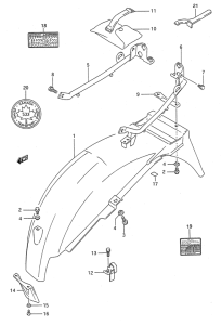 GS500 Заднее крыло