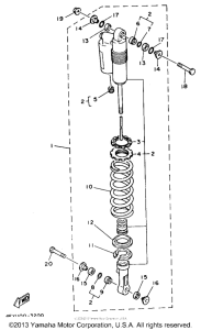 YZ125E Амортизаторы задние