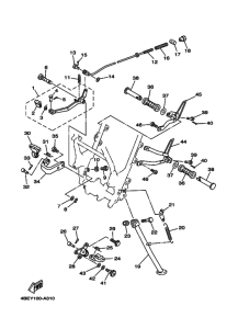 XT225 XT225R Support & repose pied