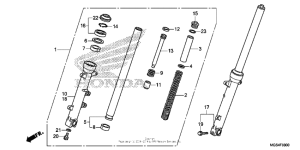 NC700X Передняя вилка